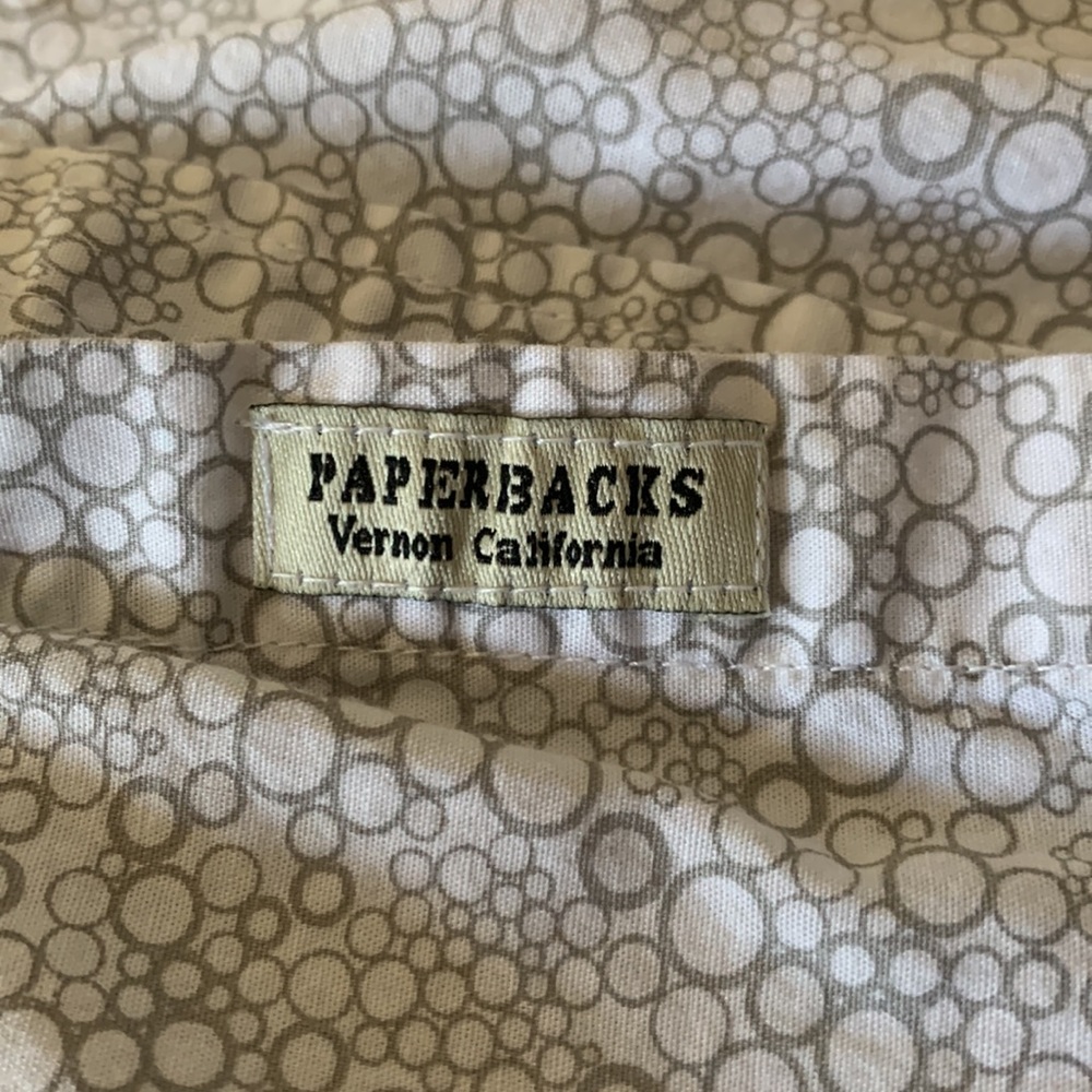 Short Sleeve Button Up Shirt w/ Bubble Print - Picture 4 of 4